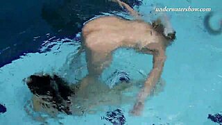Iva Brizgina and Paulinka Heat Up Softcore Lesbian Action in the Pool!