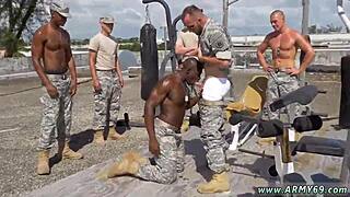 Gay army sergeant fucks hard