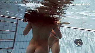 Iva Brizgina and Paulinka Heat Up Softcore Lesbian Action in the Pool!