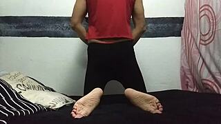 Mexican travesti touches herself