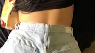 real amateur 18-year-old bent over for doggystyle ass fucking