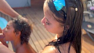 Festa Na Piscina Com A Esposa Do Meu Amigo E Sua Enteada Novinha!