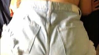 real amateur 18-year-old bent over for doggystyle ass fucking