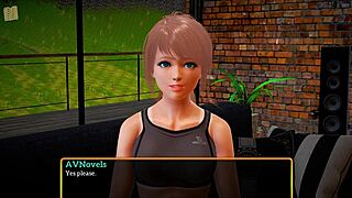 my new family plays with blonde tits in game