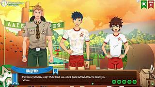 natsumi gives a juicy blowjob in game friends camp episode 9.