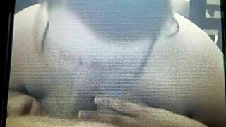 Bbw wife shares a casual moment with her partner