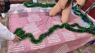 Sucking my big ass stepmother's pussy and ass for christmas