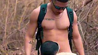 Wild outdoor orgy with skinny twinks on Engenheiro Goulart trail