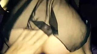 milf enjoys sex with anal plug in her ass, pov view