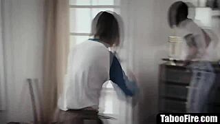 lesbo stepdaughter proves it with stepmom and bf