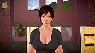 blonde girl plays game in my new family episode 516