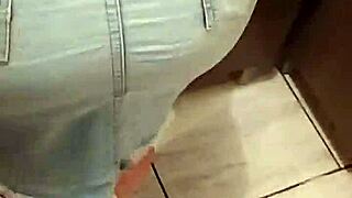 Skirtshouse encounters clear jeans skirt in intriguing way