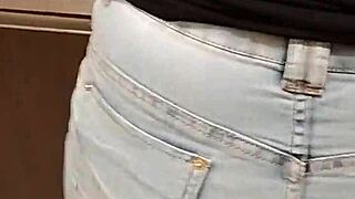 Skirtshouse encounters clear jeans skirt in intriguing way