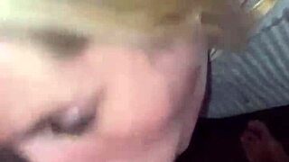 blonde slut deepthroats cock for ten minutes