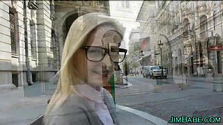 Teen Cumsprayed By Geezer