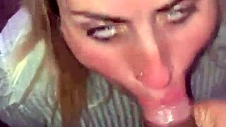 blonde slut deepthroats cock for ten minutes