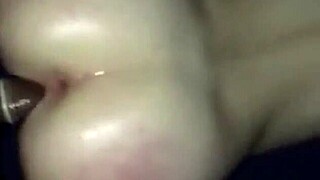 Black guy doggystyle fucks bent over white teen ass in college