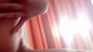 Redhead fucks intensely in hotel after party