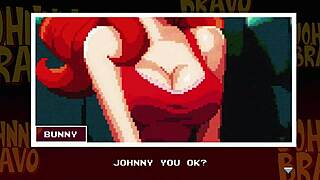 Johnny bravo gets a handjob and blowjob from cute anime girl