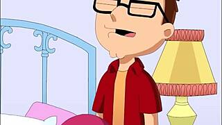 Steve slams Meg and Lois in wild hentai cartoon fucking action