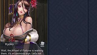 Ayano tempts with huge curvy tits in 3d cartoon game