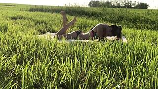 Blonde Russian fucked hard backstage