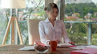 rebecca volpetti checks plumber's big pipe