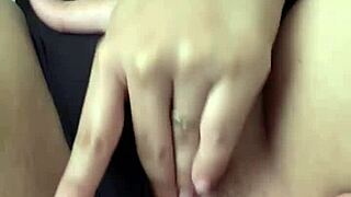 Horny cousin soaks hand during intense masturbation!