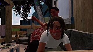 Jack and Emma's Paradise Spanking