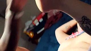 trailer park milf contrasts with riding big black cock