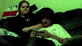 Wife deepthroats husband's big cock then gets fucked and creampied.