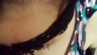Mamada con antifaz deepthroat blowjob