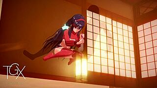 anime hentai game with mita in various outfits and positions