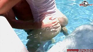 petite brunette asian teen in white shirt enjoys outdoor anal sex with big cock