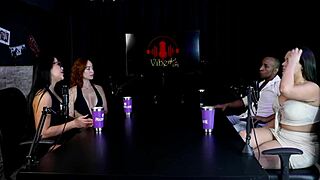 delicia and maria try hard sex in sheer red lingerie