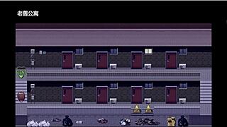 In Night Walk 7, he hides in the apartment corridor to masturbate secretly. Reaching climax without being discovered feels incredibly thrilling.