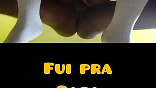 Two young guys exchange looks at gym