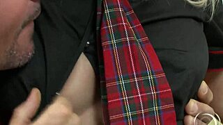 Jasmine la rouge intensely fucks in boarding school, cumshot on tits and boobs