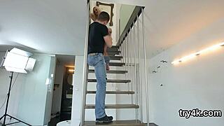 Innocent girl sucks penis in POV, then her tight pussy gets fucked