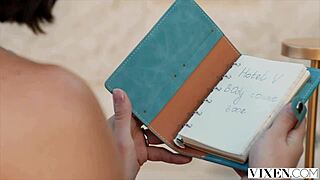 Blonde Vixen Asbhy's Passionate Tryst with Older Man