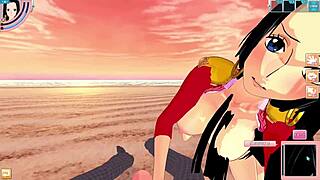 One Piece Boa Hancock In Male POV 3D Hentai Anime Game Koikatsu Video With Detailed Cock Action
