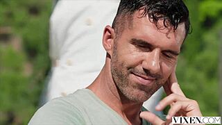 Blonde Vixen Asbhy's Passionate Tryst with Older Man