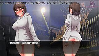 In Night Walk 5, she exposes herself by the pole and gets so excited!