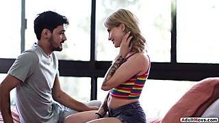 Small Tits Teen Rides Monster Cock And Squirts!