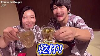 peeking at our wild sex in yukata after drinks at ryokan