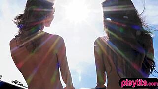 time for cappuccino interracial lesbian sex with two teen 18+ girls.