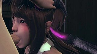 Did a succubus sneak up on me with monster cock in 3d hentai pov?