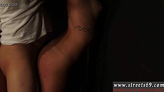 Petite Tattooed Teen Endures Strap-On Punishment in Shower