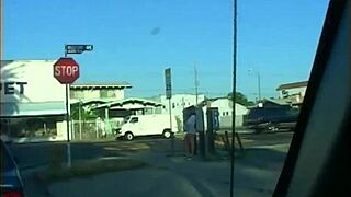 pick up hos at the bus stop