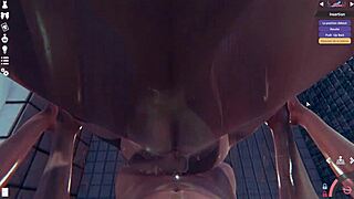 Skinny anime babe gets pounded in steamy shower